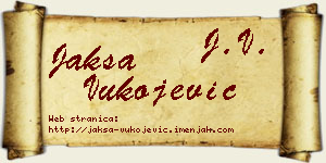 Jakša Vukojević vizit kartica